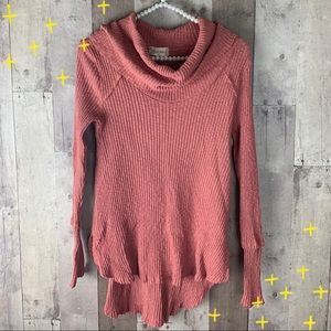 Altar’d State Salmon Pink ribbed sweater size Medium